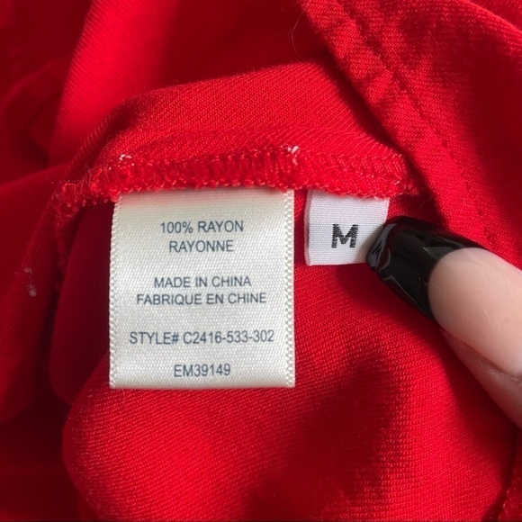 Anthropologie Cloth & Stone Blouse Long Sleeve Tie Open Back Ruffle Top M - Picture 9 of 13